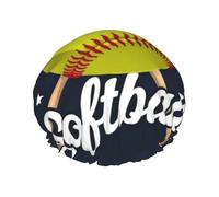 Balle De Softball Jaune Américaine Bonnet De Douche Femme Réutilisable Bonnet De Douche Douce Chapeau De Douches Pour Soins Capillaires Quotidien Salon