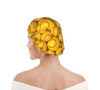 Balle De Softball Jaune Bonnet De Douche Femme Réutilisable Bonnet De Bain Douce Charlotte Cheveux Pour Voyage Salon Hôtel