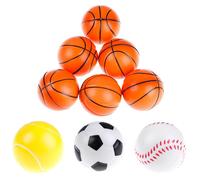 Balle De Sport De Plein Air Pour Enfants, 6 Pièces, Mini, Basket-Ball, Football, Tennis, Série D'exercices, Élastique Doux, Balle Anti-Stress