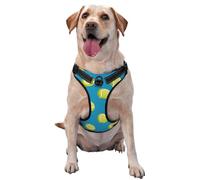 Balle de Tennis Bleue,Harnais pour Animaux de Compagnie, Harnais réfléchissant réglable pour Chien,M