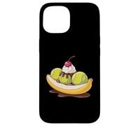 Balle de Tennis Split Banana Funny Tennis Player Dessert Humour Coque pour iPhone 15