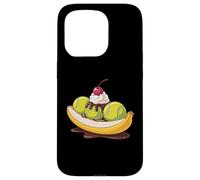 Balle de Tennis Split Banana Funny Tennis Player Dessert Humour Coque pour iPhone 15 Pro