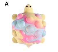 Balle De Tortue En Silicone En Forme D'Animal De Dessin Animé Kawaii, Jouets De Musique, Évent Anti-Stress, Décompression, Jouet Cadeaux, Bubb C6r1