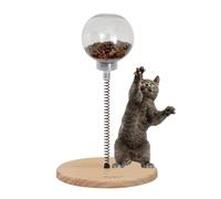 Balle de traitement pour chat avec plume - Jouet interactif pour chat