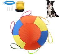 Balle de Troupeau avec Couvercle de poignée et Pompe, balles de Jeu interactives pour Dressage d'animaux de Compagnie pour Chiens, Balle de Troupeau Gonflable Extra-Large, résis Multi-Color L (55 cm)