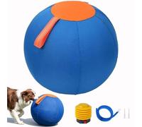 Balle de Troupeau pour Chien, Ballon Géant Gonflable Interactif，S（45CM） | Jouet Résistant aux Déchirures avec Languettes et Pompe pour Grand Chien