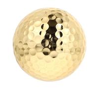 Balle D'entraînement de Golf Double Couche Or pour Swing et Putting | Caoutchouc Synthétique, Améliore Contrôle et Technique, Usage Sportif, pour Entraînement, Jeu de Putting