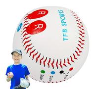 Balle d'entraînement de terrain de baseball, équipement d'entraînement de baseball de 22,9 cm, avec marques de placement des doigts à code couleur pour gauchers et droitiers, aide à augmenter le