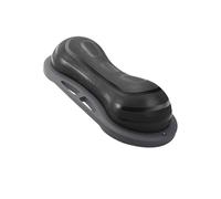 Balle d'équilibre multifonction en forme de vague d'arachide, ballon d'équilibre semi-circulaire pour yoga, pédale gonflable, entraînement à la stabilité de la cheville (noir, 80 x 35 x 21 cm)