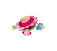 Balle d'Eveil Sensorielle Souple pour Bébé avec Sons Bruissants Rose