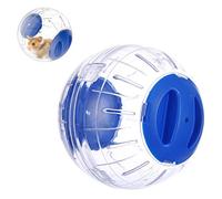 Balle d'exercice pour hamster - 12 cm - En plastique - Silencieuse - Petite gerbille - Pour la course à pied, les chinchillas, les cochons d'Inde - Bleu