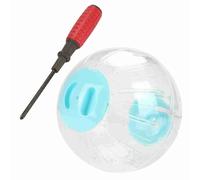 Balle d'exercice pour Hamster, Jouet en Plastique de 18.5cm, Nouvelle Mode pour Petit Animal de Compagnie, activité de Course, Transparent, Durable, léger, sans Danger pour (Bleue)