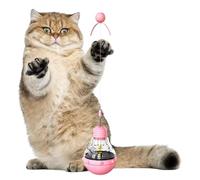 Balle distributrice de friandises pour Chat - Jouet pour Chaton avec et lumière LED, Jouet interactif pour Chat, Distributeur de Boules de Nourriture pour Chat pour l'exercice et Le