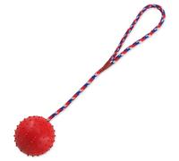 Balle DOG FANTASY en caoutchouc avec corde mélange de couleurs 7x30cm 1 pc