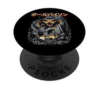 Balle drôle Python Serpent Kaiju Monstre Japonais PopSockets PopGrip Adhésif