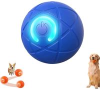 Balle électrique Interactive pour Chien, Balle rebondissante à roulement Automatique avec lumière LED pour Chiens et Chats, Jouets Amusants Rechargeables et lavables pour Animaux d Blue Cosmic Design