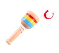 Balle en Bois À Lancer Et Attraper - Activites d'apprentissage Prescolaire,Jouet Sensoriel Portable et Interactif pour Tout-Petits École Jardin Terrain de Jeu Plage Pique-Nique Anniversaire