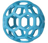 Balle en caoutchouc JW Pet Hol-ee Roller Jumbo - Ø 19 cm - Coloris aléatoire : bleu, vert ou rouge - Pour chien