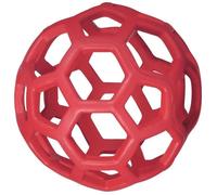 Balle en caoutchouc JW Pet Hol-ee Roller Medium - Ø 11,5 cm - Coloris aléatoire : bleu, vert ou rouge - Pour chien