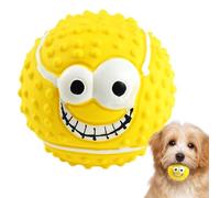 Balle en latex pour animal domestique, balle distributrice de friandises, balle durable pour chien, balle couinante en latex, balle en latex avec visage souriant, balle rebondissante amusante à mâcher