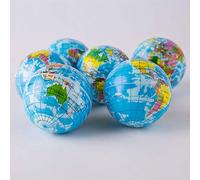 Balle en Mousse de Carte du Monde, Balle Anti-Stress Douce et Durable pour Enfants et Adultes, Poignée d'exercice pour Les Mains, Boule de Paume Atlas Globe pour Présenter des échantillons,
