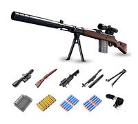 Balle en Mousse pour Fusil de Sniper avec 20 balles Souples, Fusil de Sniper avec Lunette pour Enfants Unisexes, Ensemble de Jeu Blaster pour garçons, Enfants et Adultes - 98k
