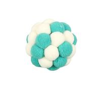 Balle en peluche pour chat avec cloche intégrée - Boules de macaron douces résistantes aux morsures - Jouets à mâcher pour chats d'intérieur