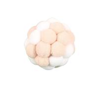 Balle en peluche pour chat avec cloche intégrée - Boules de macaron douces résistantes aux morsures - Jouets à mâcher pour chats d'intérieur