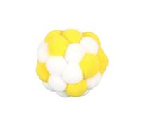 Balle en peluche pour chat avec cloche intégrée - Boules de macaron douces résistantes aux morsures - Jouets à mâcher pour chats d'intérieur