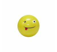 Balle en PVC visage drôle Softee Jaune 100 mm Unisex