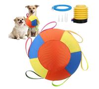 Balle géante apaisante de 45,7 cm pour chiens, balle de troupeau avec sangles, housse de poignée robuste et pompe, équipement d'agilité pour animaux de compagnie, cheval, grand et petit chien, tennis