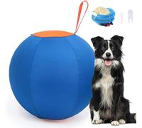 Balle géante gonflable durable pour chien pour exercice en plein air, stimulation mentale et jeu push-and-chase (bleu)