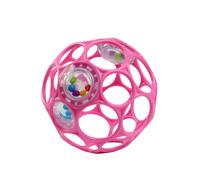 Balle hochet sensoriel rose