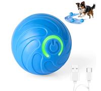 Balle Interactive Chien, Durable Balle Chien Qui Bouge Toute Seule pour Petits, Moyens et Grands Chiens (Rechargeable par USB, Bleu)