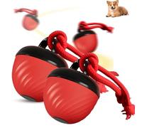 Balle Interactive for Chien, Nouveaux Modes de Jeu (2025), Balle Tactile, Rechargeable par USB, Jouet Automatique à détection de Mouvement for Chiots(Red,2 pcs)