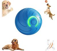 Balle Interactive Intelligente pour Chien, Jouet Rechargeable USB Automatique avec Vibration et Rebond, Stimulation Mentale pour Toutes Tailles de Chiens, Idéale pour Jeu en Intérieur (Bleu)