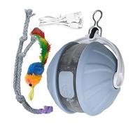 Balle interactive pour chat | Activité d'enrichissement automatique | Balle pour animaux de compagnie avec évitement d'obstacles intellectuels | Aide à prévenir l'ennui et la stimulation mentale dans