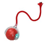 Balle interactive pour chat | Balle interactive rechargeable pour chat | Chasses automatiques | Jouet pour chat rouge 5 V 1 A encourage l'activité physique, mouvement stable pour chats adultes