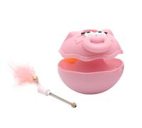 Balle interactive pour chat et chaton, accessoires de clochette à plumes, fournitures pour animaux domestiques, exercice et soulagement de l'ennui, taille du produit : environ 19 x 9 cm, jeux