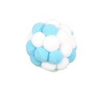 Balle interactive pour chat et chaton avec grelot jingling intégrée en peluche douce macaron coloré pour chats et chatons d'intérieur - Jouet d'exercice durable et résistant aux morsures cousu à la
