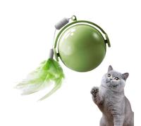 Balle interactive pour chat, jouet d'exercice interactif pour éviter les obstacles, balles auto-mobiles avec plumes, pour chats d'intérieur, petits chatons, soulager l'ennui des chiens et animaux
