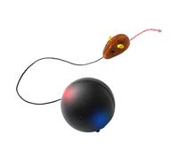 Balle interactive pour chat - Jouet en ABS de 8 cm - Jouet à roulettes à détection intelligente - Jouet mobile pour animal domestique avec velours arctique pour chat, chiot, jeu intérieur et extérieur