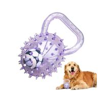 Balle Interactive Pour Chien - 1 Balle Grinçante, À Mâcher En Caoutchouc Durable De 15 Cm, Orbe Grinçant Avec Ballon De Football À L'intérieur | Jouet Hérissé Pour Chien Avec Poignée, Pour Aller Cherc