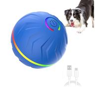 Balle interactive pour chien avec boule roulante - Balle interactive automatique pour animaux de compagnie, fournitures pour animaux de compagnie, lanceur de balles rechargeable par USB