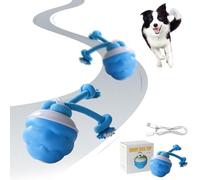 Balle interactive pour chien - Avec cordon - Voix intelligente électrique - Rechargeable de type C - 3 modes - Bleu