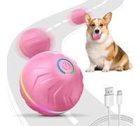 Balle interactive pour chien, jouet automatique, 2 modes, réactivation tactile, rechargeable par USB, lumières LED, durable, intérieur et extérieur, pour chiens de petite et moyenne taille