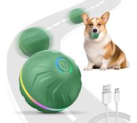 Balle interactive pour chien, jouet automatique, 2 modes, réactivation tactile, rechargeable par USB, lumières LED, durable, intérieur et extérieur, pour chiens de petite et moyenne taille