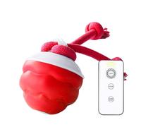 Balle interactive pour chien, jouet de poursuite à rotation automatique, 10 x 7 x 7 cm, design robuste, fournitures à mâcher silencieuses pour chiot pour exercice, entraînement, prairie, parc, plage