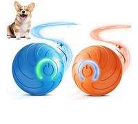 Balle interactive pour chien, jouet électrique pour chien, balle roulante automatique avec lumière LED, chargement USB, balle sautante, jouet pour chien avec fonction de réveil intelligent pour