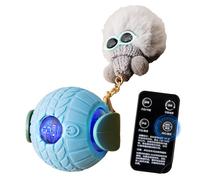 Balle Interactive pour Chien - Jouet Roulant à 3 Vitesses,Balle Automatique Pour Chien Avec En Peluche - Chat Chiot Jeu Intérieur Taquinerie Ennui